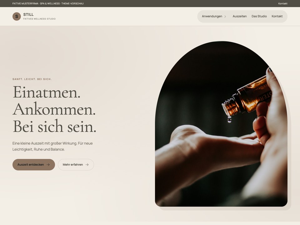 Seitenvorschau von Serene für Spa & Wellness